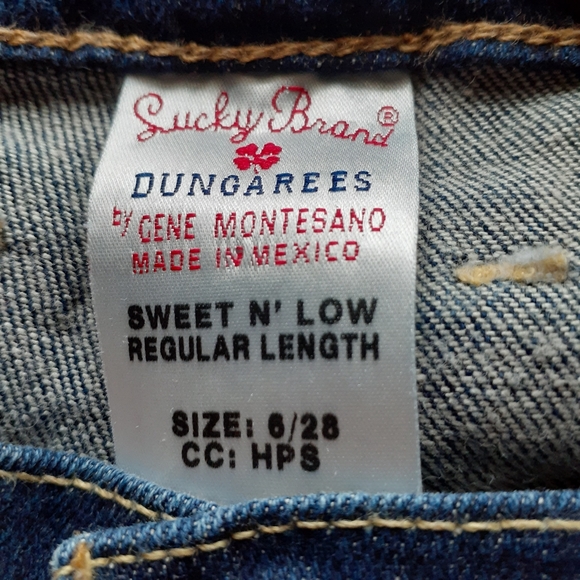 Lucky Brand 6/28 Reg Sweet n Low Dungarees Denim - Picture 6 of 8